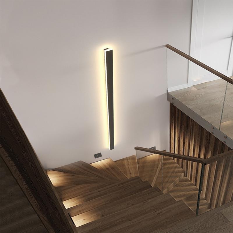 Ludlow Linear Outdoor Wall Light LED Strip IP65 Black