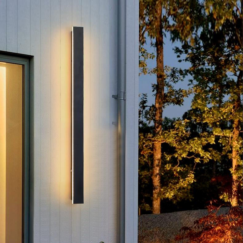Ludlow Linear Outdoor Wall Light LED Strip IP65 Black
