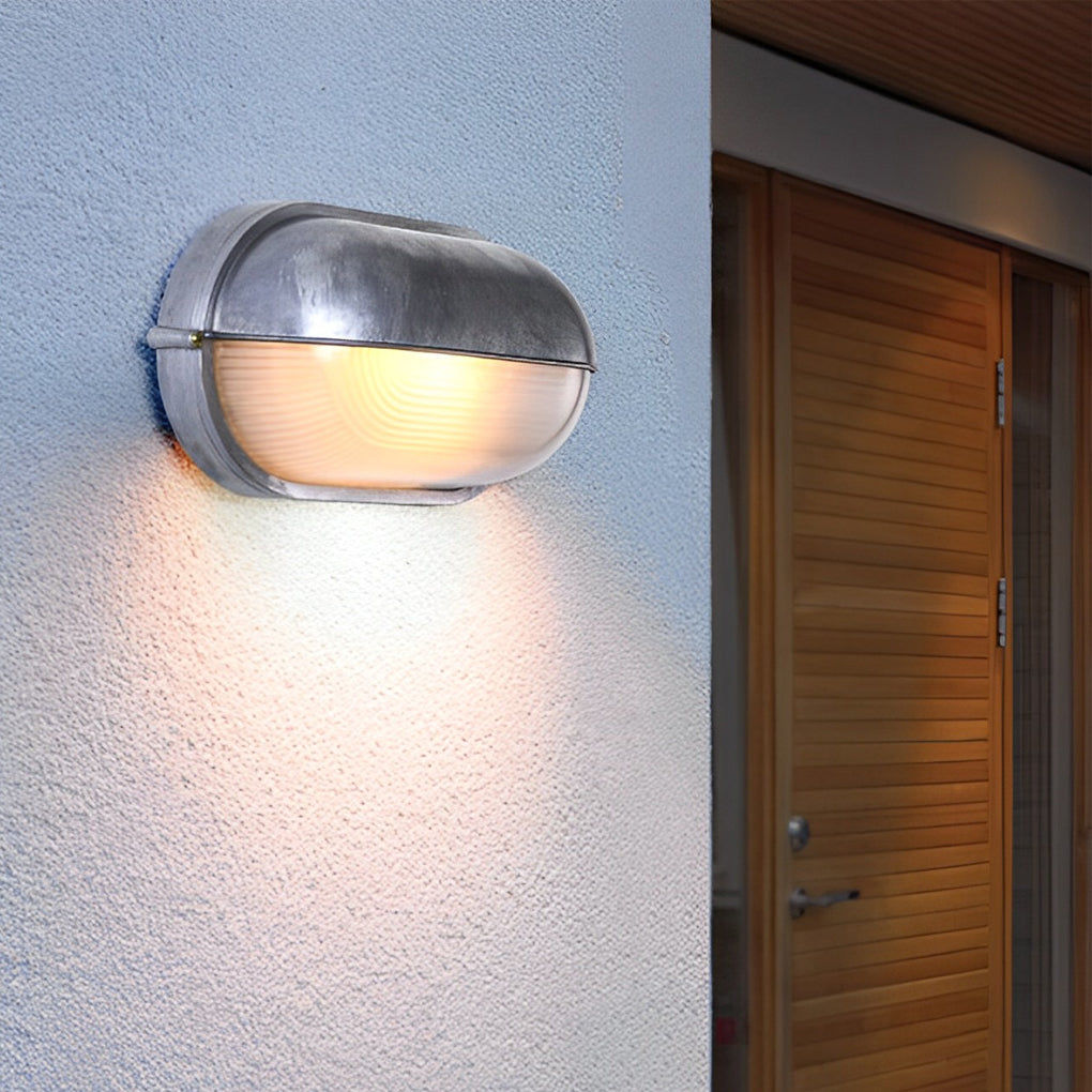 Corfe Oval Bulkhead Light Retro Industrial Wall Light