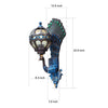 Helmsley Peacock Outdoor Wall Light Hand Painted IP55