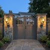 Helmsley Peacock Outdoor Wall Light Hand Painted IP55