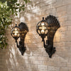 Helmsley Peacock Outdoor Wall Light Hand Painted IP55