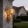 Helmsley Peacock Outdoor Wall Light Hand Painted IP55