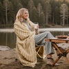 Thaxted Faux Rabbit Fur Throw Blanket Plaid