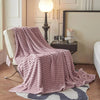 Thaxted Faux Rabbit Fur Throw Blanket Plaid
