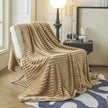 Thaxted Faux Rabbit Fur Throw Blanket Plaid