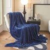 Thaxted Faux Rabbit Fur Throw Blanket Plaid