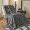 Thaxted Faux Rabbit Fur Throw Blanket Plaid