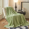 Thaxted Faux Rabbit Fur Throw Blanket Plaid