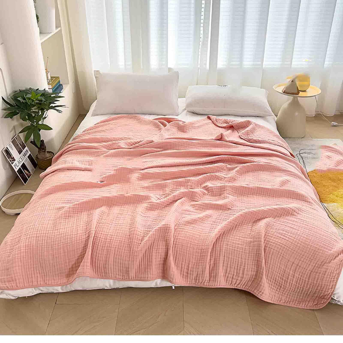 Finchingfield Cotton Muslin Throw Blanket Six Layer