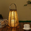 Heddon Rattan Solar Lantern Hanging Jute Rope Handle