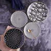 Euclid Dinner Plate Collection Six Patterned Designs