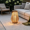 Heddon Rattan Solar Lantern Hanging Jute Rope Handle