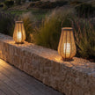 Heddon Rattan Solar Lantern Hanging Jute Rope Handle