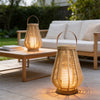 Heddon Rattan Solar Lantern Hanging Jute Rope Handle