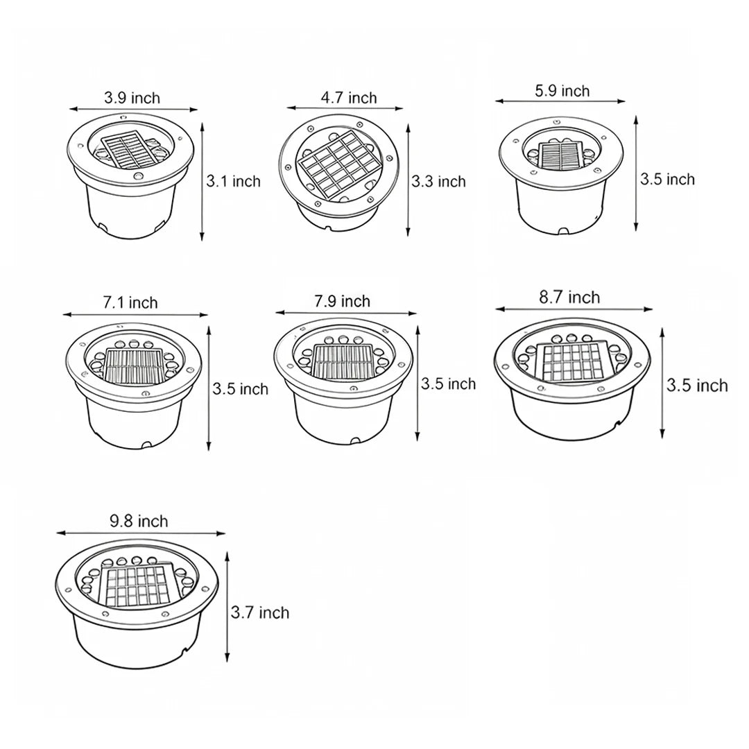 Clovelly Solar Recessed Ground Light LED In Ground Light