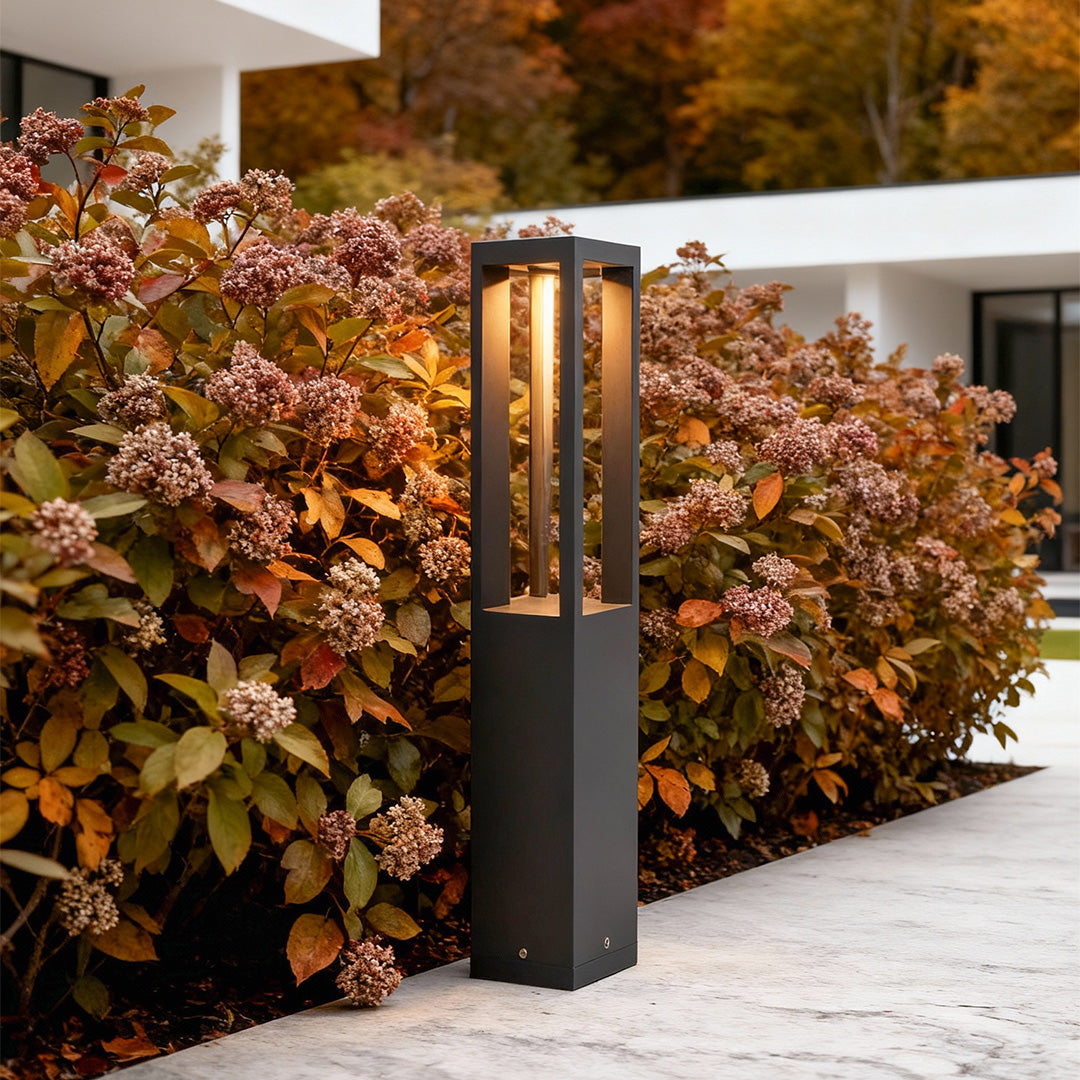 Hebden LED Bollard Light Black Die-Cast Four Heights IP54