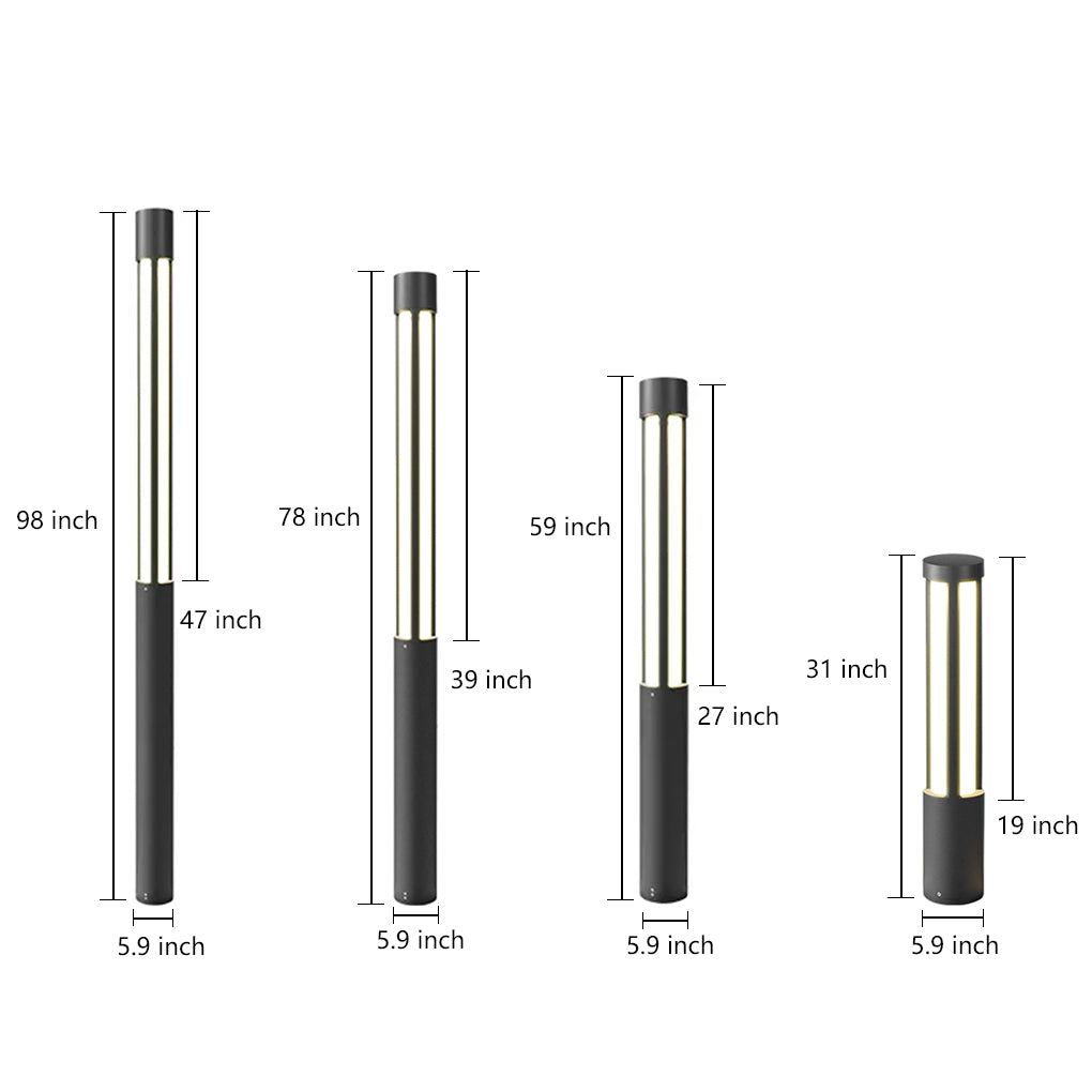Whitby Bollard Light Cylindrical LED Aluminium IP65