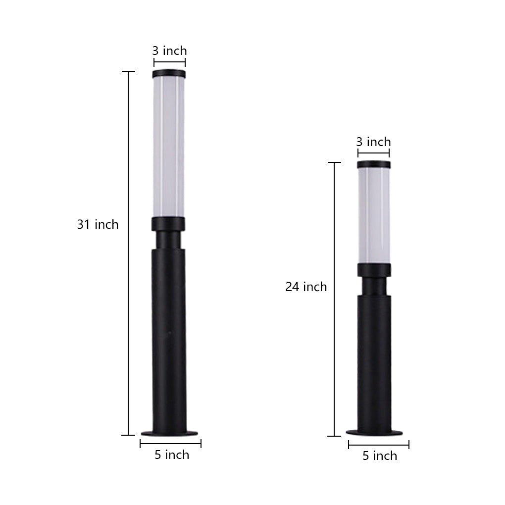 Castleton LED Bollard Light Black Garden Path Post Light