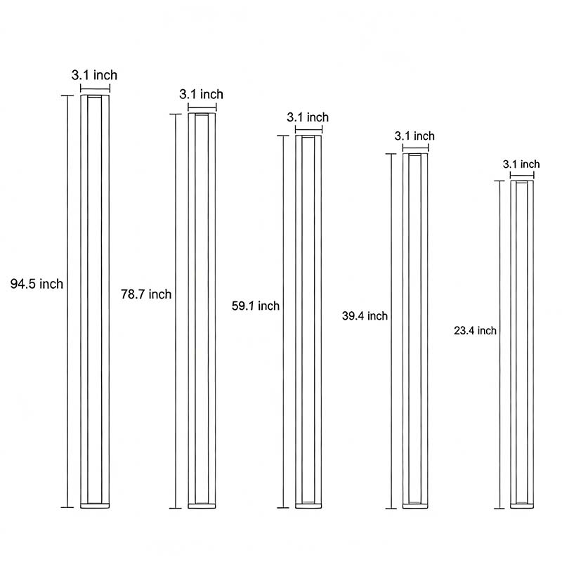 Ripley Linear Outdoor Wall Light LED Five Lengths RGB