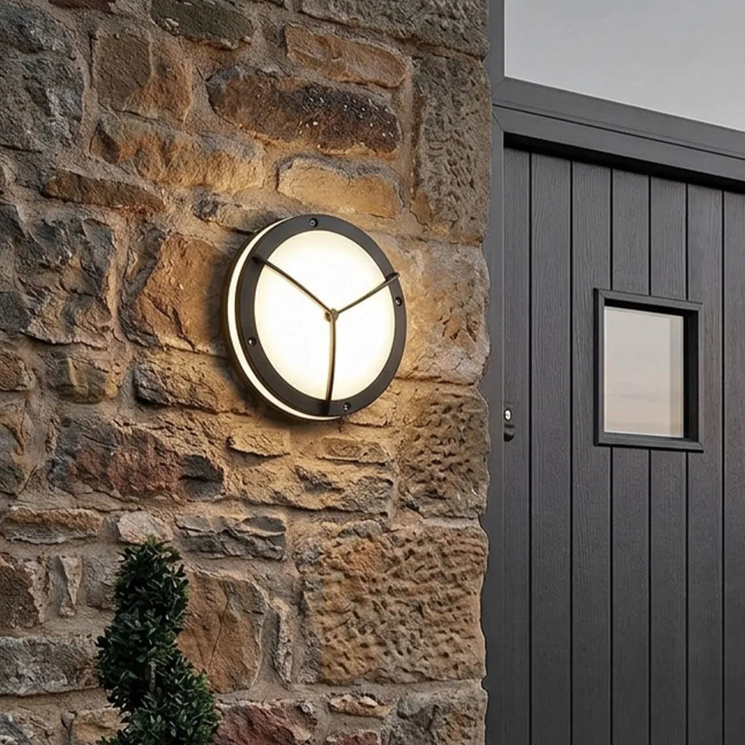 Felton Round LED Outdoor Ceiling Light Wall or Ceiling