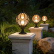 Masham Globe Pillar Light Clear Glass Retro Post Top Lamp