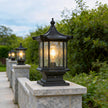 Wylam Vintage Lantern Pillar Light Solar or Hardwired