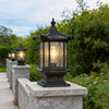 Wylam Vintage Lantern Pillar Light Solar or Hardwired