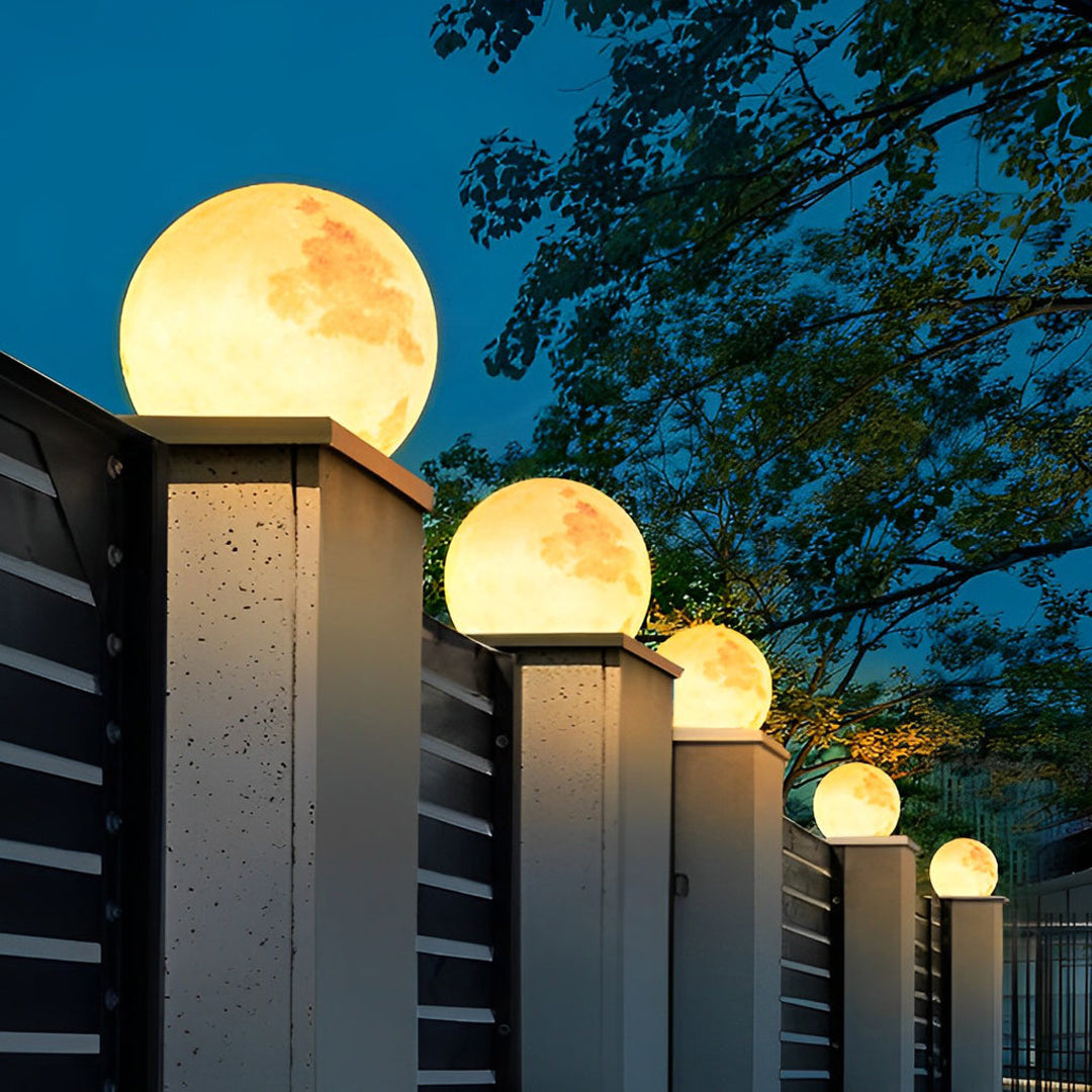 Wetherby Moon Pillar Light Globe Solar or Hardwired IP65