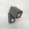 Stanhope Square LED Wall Light Adjustable Black Sensor