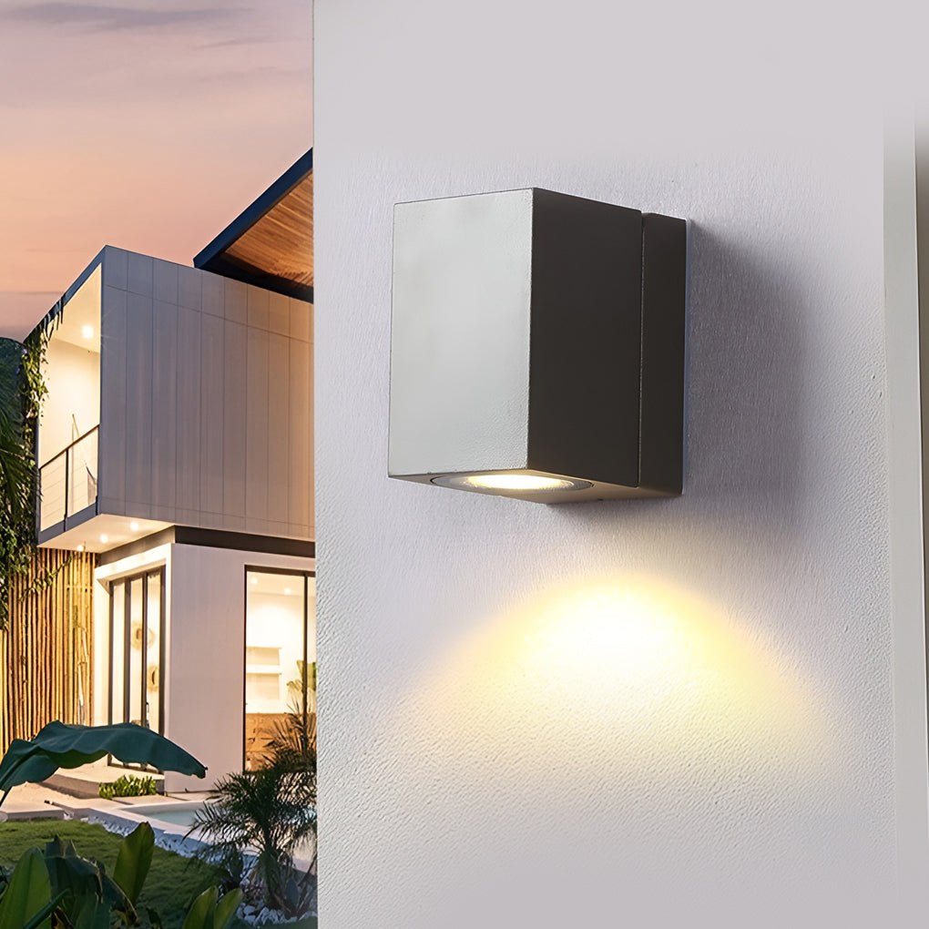 Stanhope Square LED Wall Light Adjustable Black Sensor