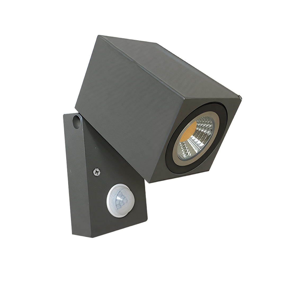 Stanhope Square LED Wall Light Adjustable Black Sensor