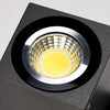 Stanhope Square LED Wall Light Adjustable Black Sensor