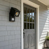 Stanhope Square LED Wall Light Adjustable Black Sensor