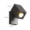 Stanhope Square LED Wall Light Adjustable Black Sensor