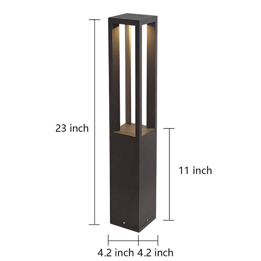 Hebden LED Bollard Light Black Die-Cast Four Heights IP54