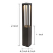 Hebden LED Bollard Light Black Die-Cast Four Heights IP54