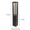 Hebden LED Bollard Light Black Die-Cast Four Heights IP54