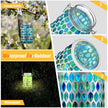 Wooler Mosaic Glass Solar Lights Set of 4 Garden Lanterns