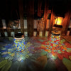 Wooler Mosaic Glass Solar Lights Set of 4 Garden Lanterns