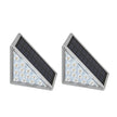 Staindrop Solar Step Lights Set of 2 Triangle Grey