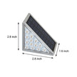 Staindrop Solar Step Lights Set of 2 Triangle Grey