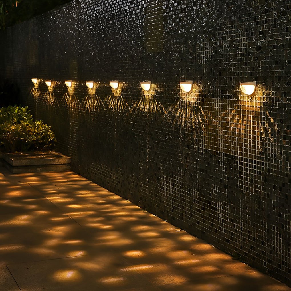 Dunster Solar Fence Lights LED Garden Wall Lights Set of 4