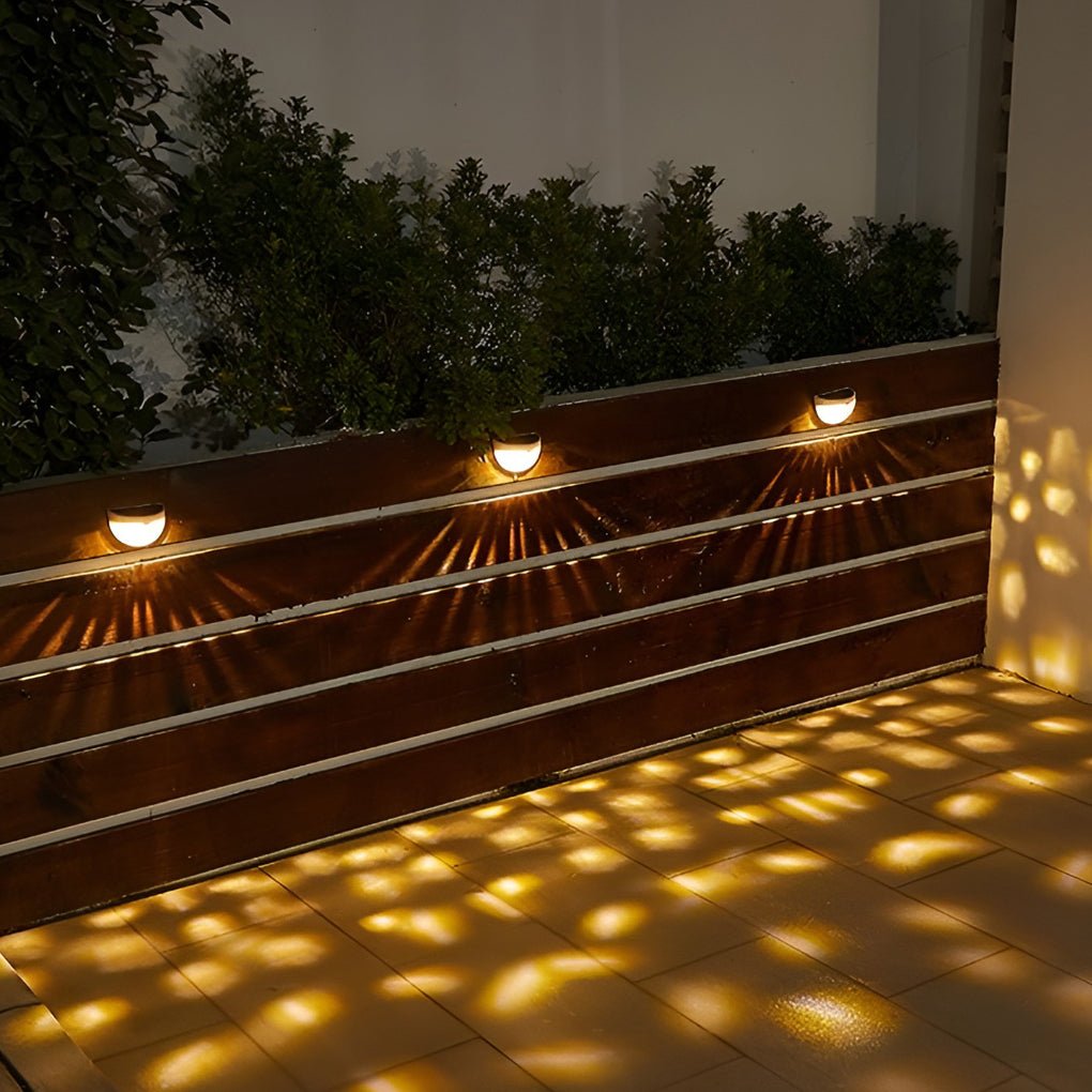 Dunster Solar Fence Lights LED Garden Wall Lights Set of 4