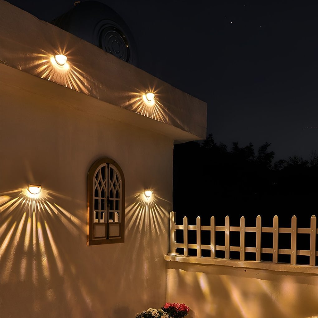 Dunster Solar Fence Lights LED Garden Wall Lights Set of 4