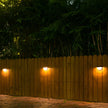 Dunster Solar Fence Lights LED Garden Wall Lights Set of 4