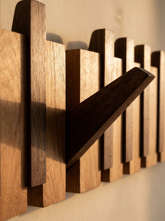 Close detail of the solid timber grain