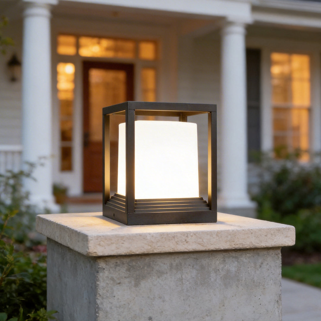 Gargrave Square Pillar Light Solar or Hardwired Garden Post