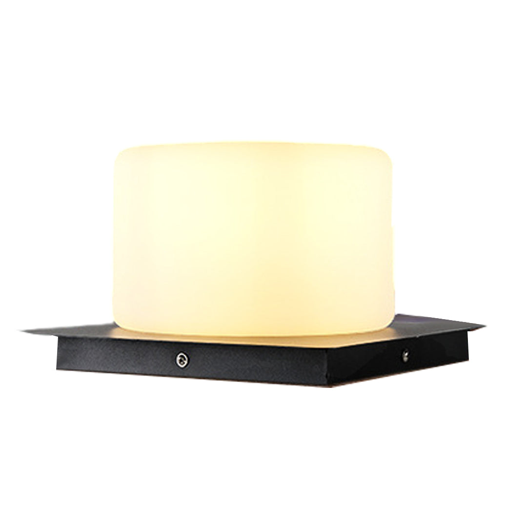Lynton Outdoor Pillar Light Globe Cube or Cylinder Shade