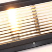 Tetbury Square Pillar Light Ribbed Glass Solar or Mains